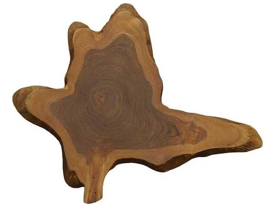 Freeform Natural Teak Wall Slice Organic Wood Wall Art