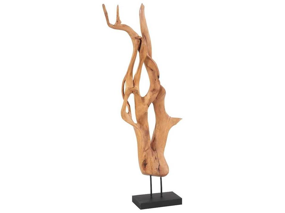 Mahogany Wood Decorative Sculpture Natural Black