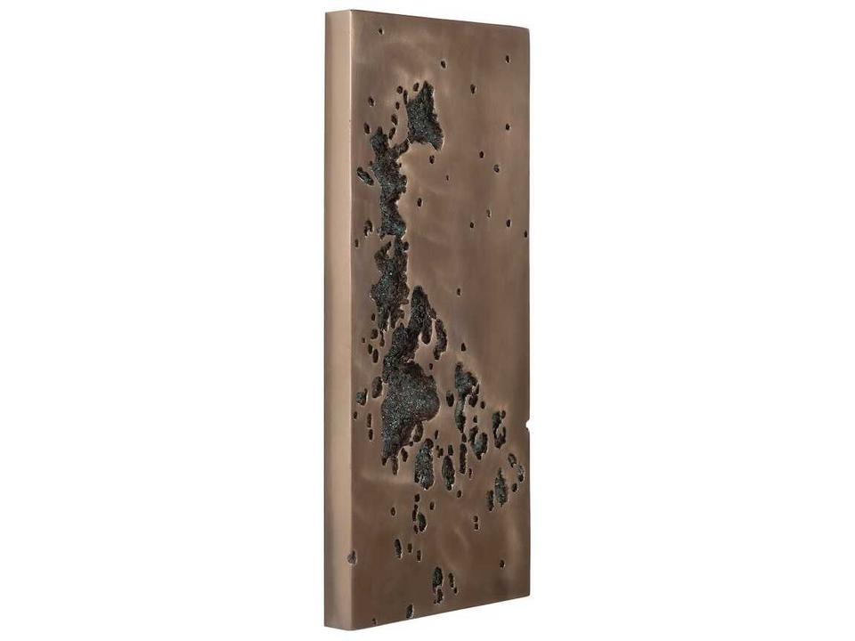 Splotch Rectangle Wall Art in Bronze Powder Finish