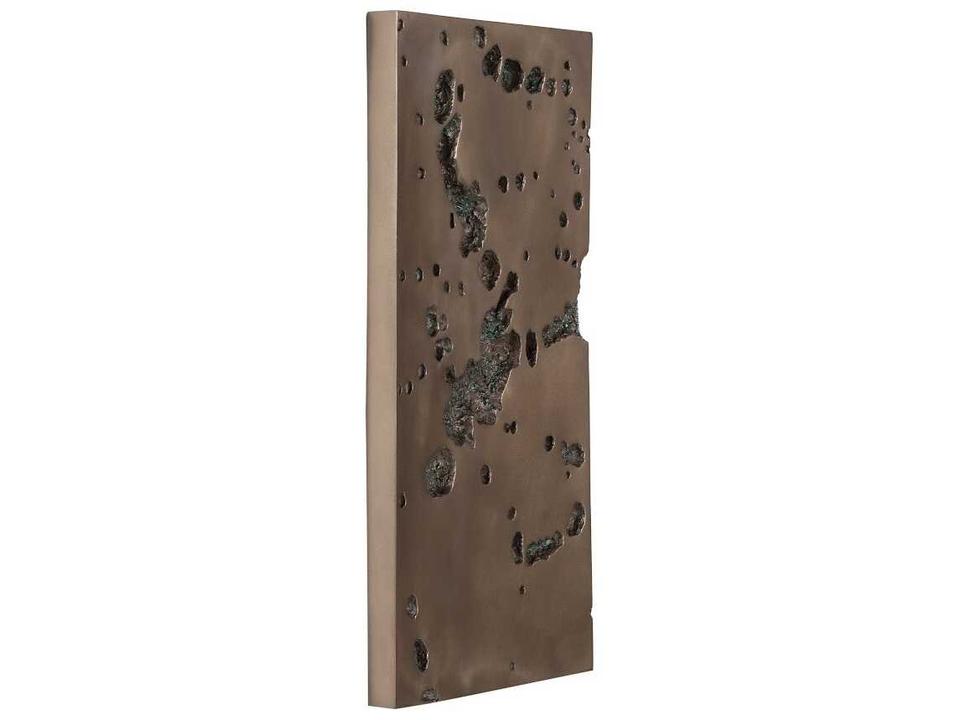 Splotch Rectangular Bronze 3D Wall Art