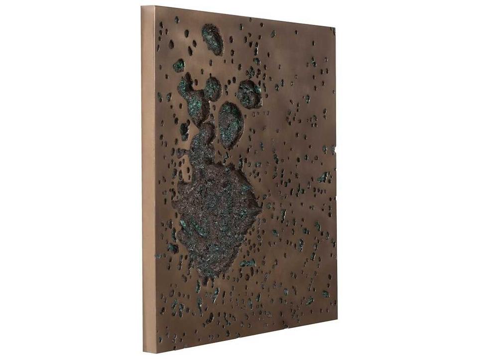 Splotch Bronze Square 3D Wall Art in Real Bronze Powder Finish