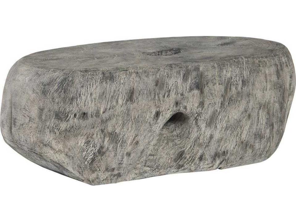 Cast Organic River Stone Coffee Table Faux Grey Stone
