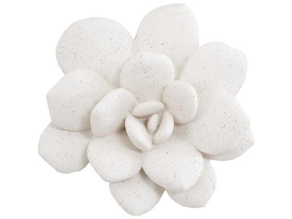 Laui Succulent White Stone 3D Wall Art Sculpture