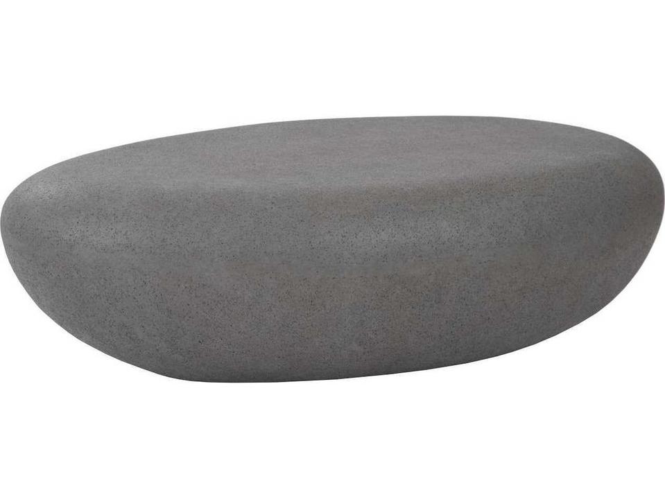 Oval Resin Charcoal Stone Coffee Table
