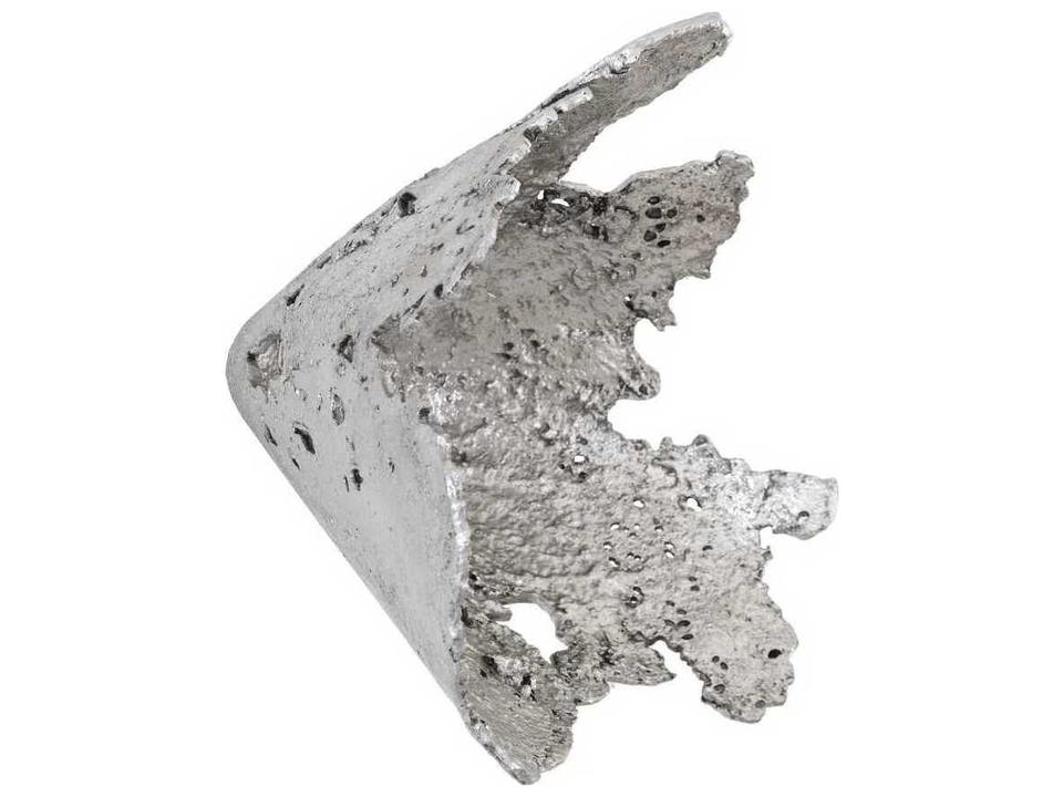 Trending Liquid Metals Semi-Perforated Splash Bowl 3D Wall Art in Silver Leaf Resin