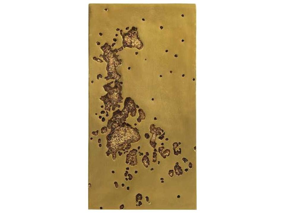 Splotch Rectangular Wall Art in Gold Leaf
