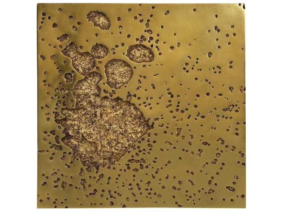 Splotch Square Gold Leaf Wall Art
