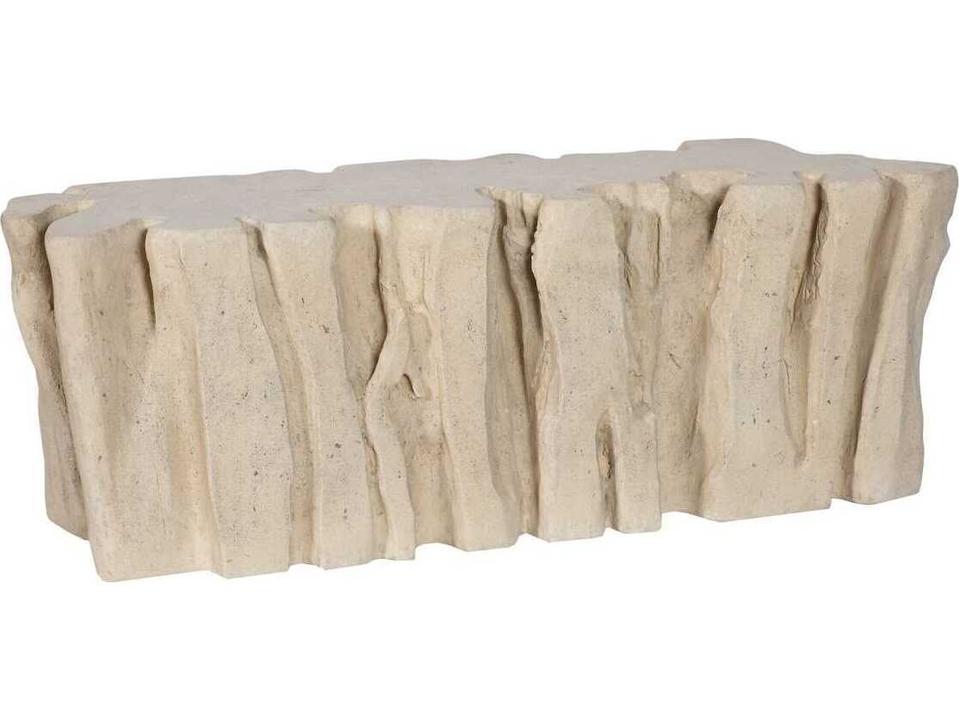 Cast Naturals Freeform Root Bench in Roman Stone