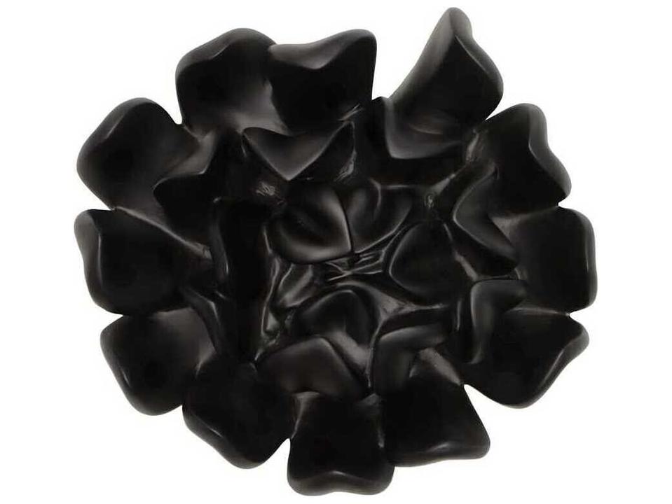 Topsy Turvy Succulent Wall Art in Smooth Matte Black