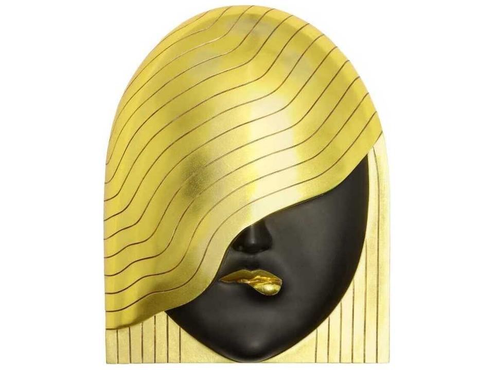 Festive Glitz & Glam Fashion Faces Wall Art Her Right Wave Black and Gold