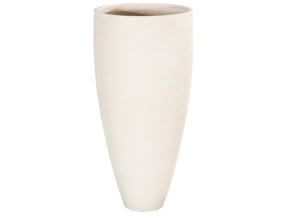 Flora Grande Planter in White Stone Resin