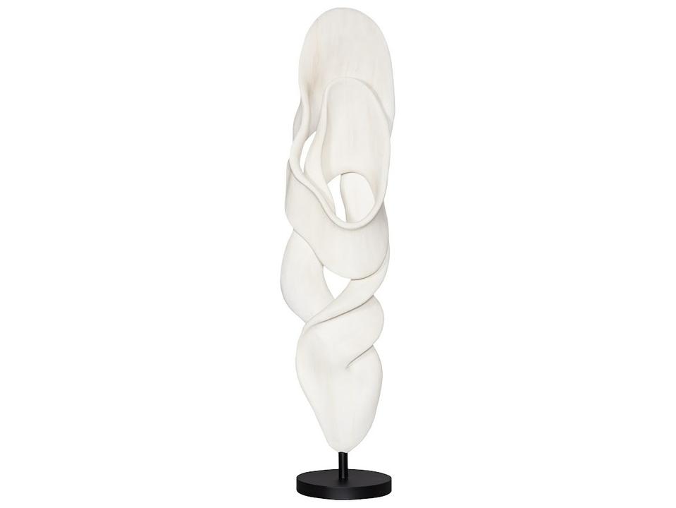 Cast Dancing Sculpture Glissade Faux Bleached Resin Art