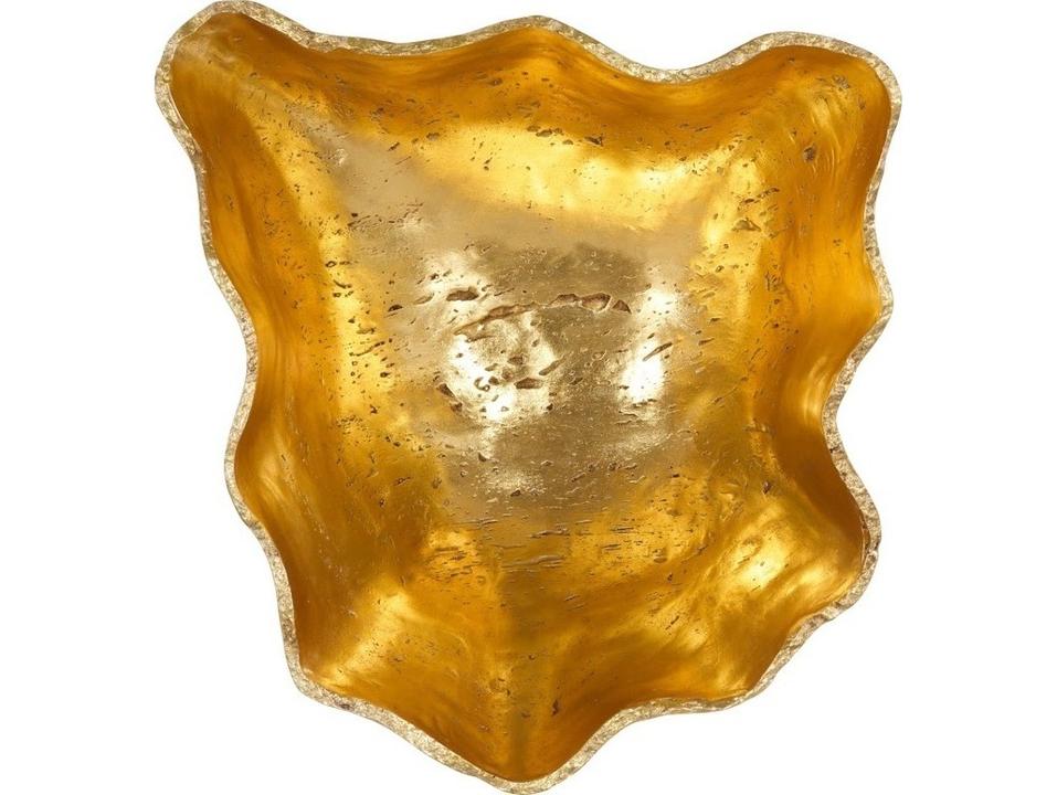 Cast Wall Onyx Bowl 3D Wall Art in Gold Leaf Resin