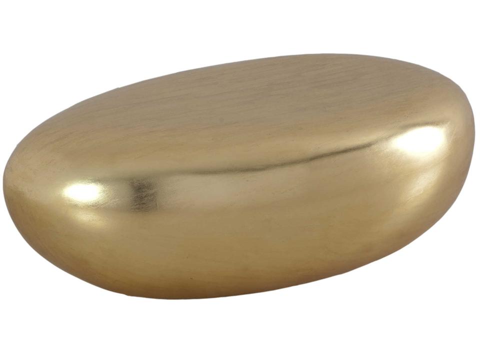 River Stone Oval Gold Leaf Coffee Table
