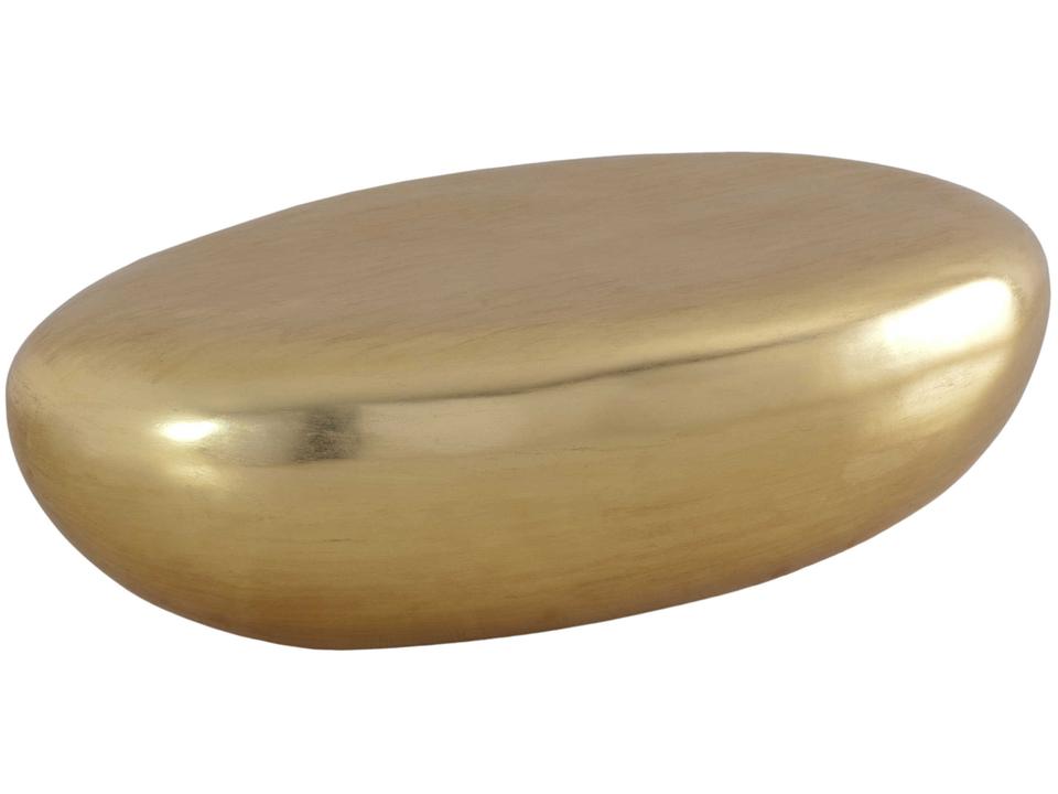 River Stone Large Coffee Table in Gold Leaf