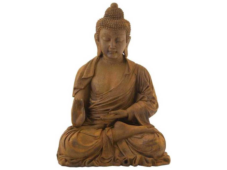 Enchanting Buddha Rust Sculpture in Composite