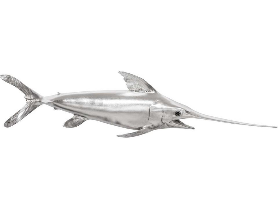 Broadbill Swordfish Wall Sculpture in Silver Leaf