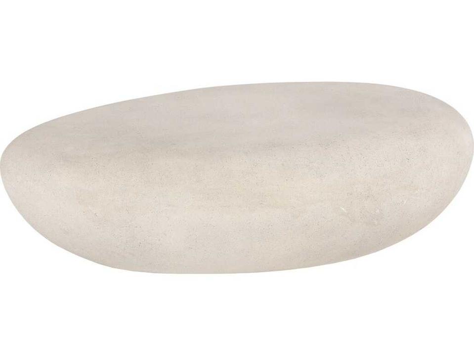River Stone Oval Coffee Table in Roman Stone Finish