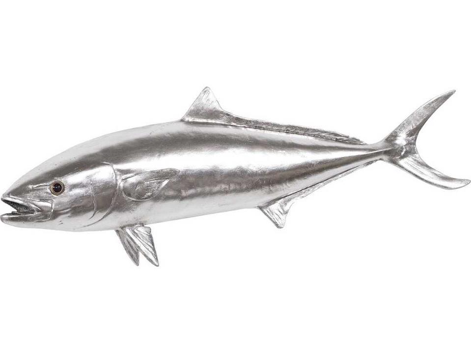 Yellow Tailed King Fish 3D Wall Art Sculpture in Silver Leaf