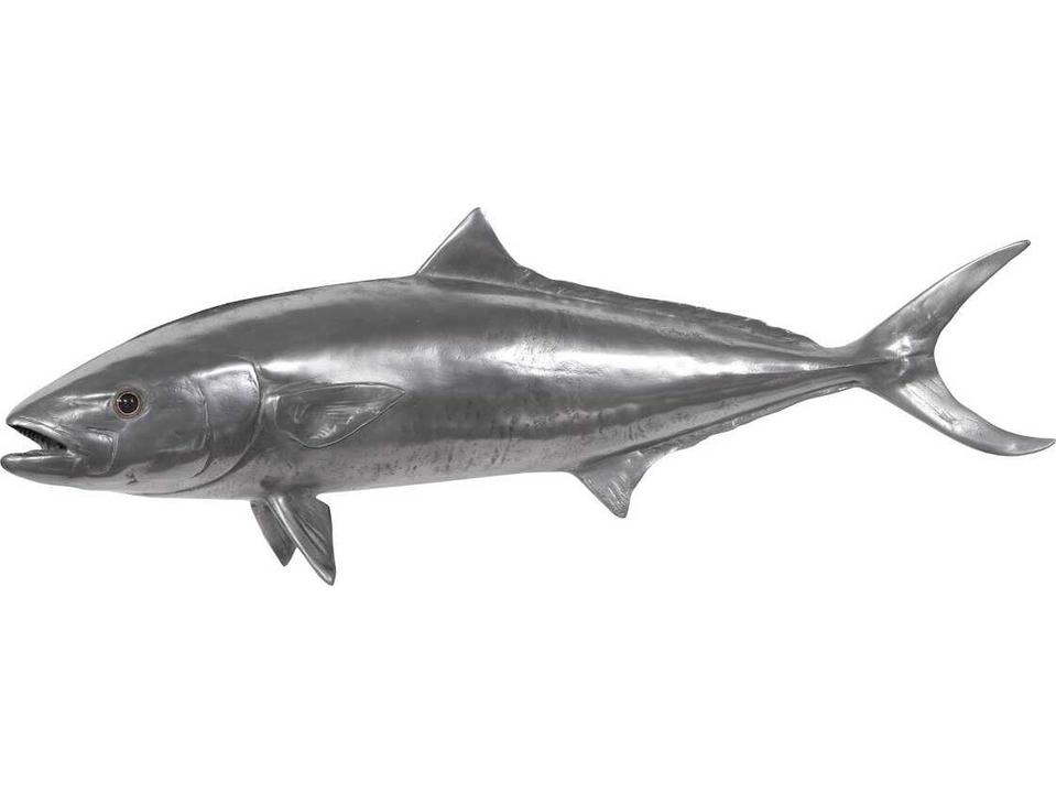Yellow Tailed King Fish 3D Wall Art in Polished Aluminum