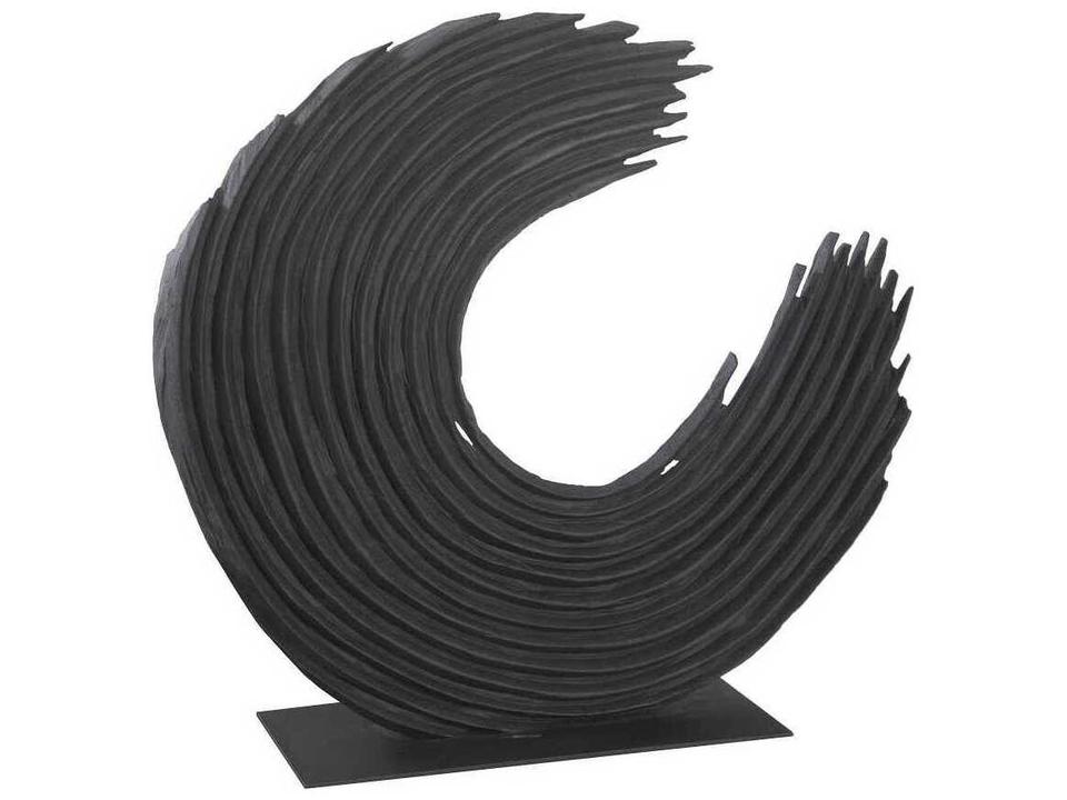 Swoop Large Wood Sculpture Black Organic Design