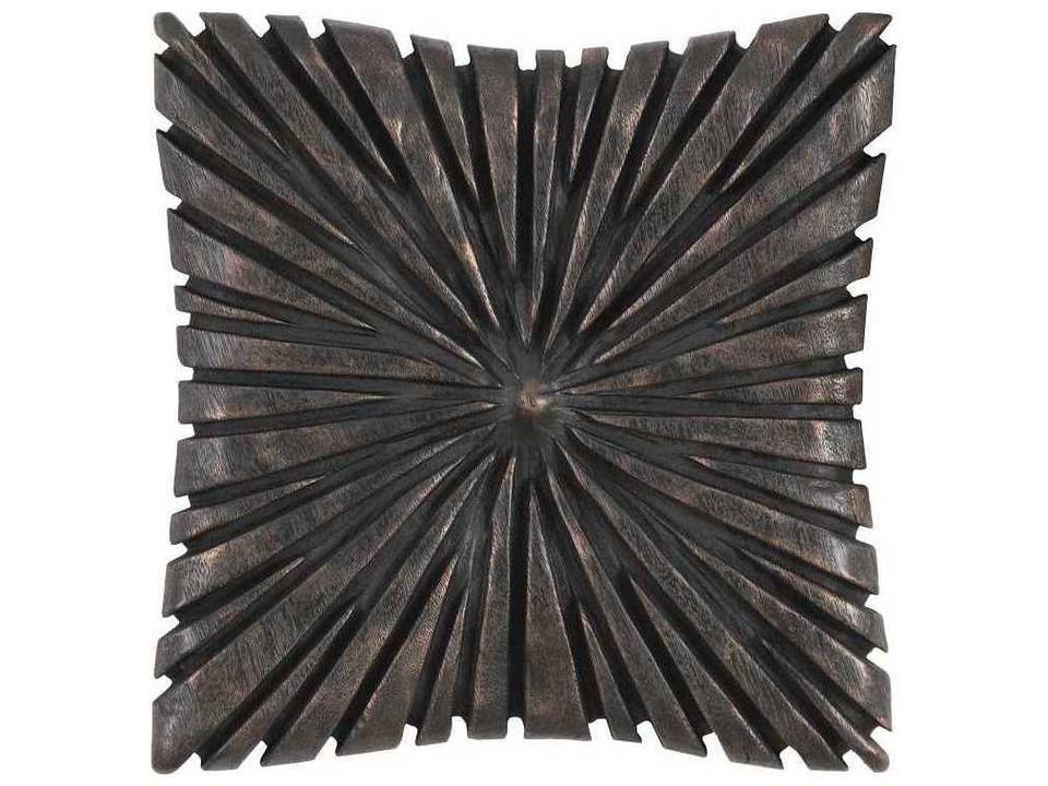 Chainsaw Burnt Black Solid Wood Wall Art 14 Inch Square