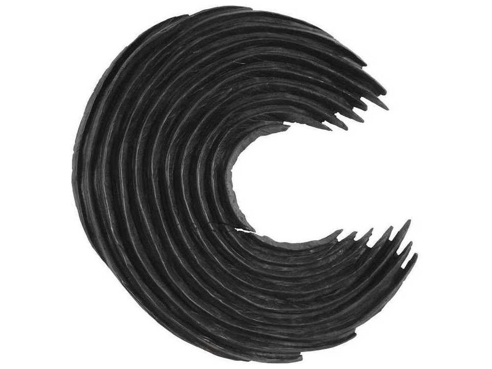 Swoop Black Wood Wall Art Sculpture