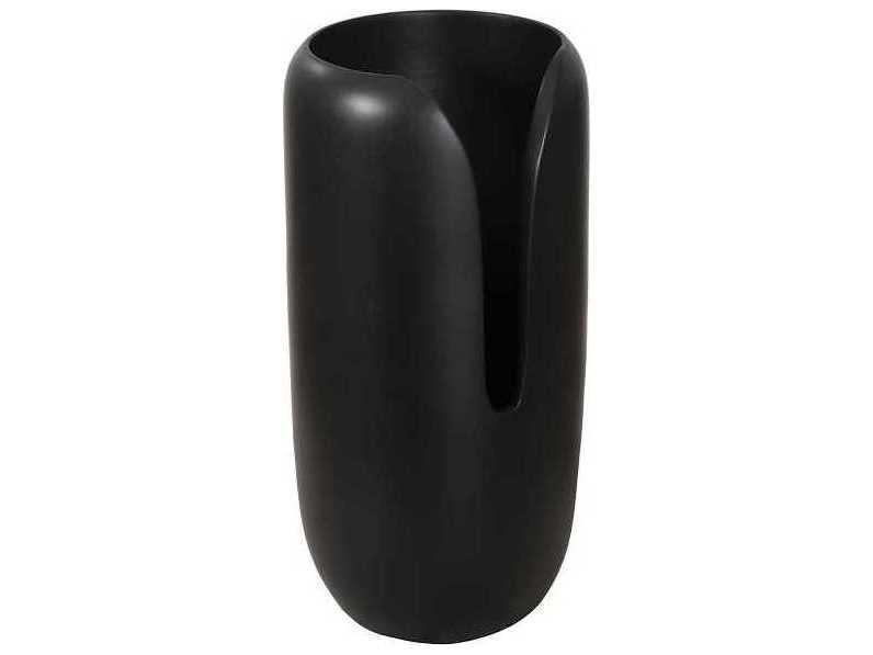 Interval Black Wood Vase 12 Inch