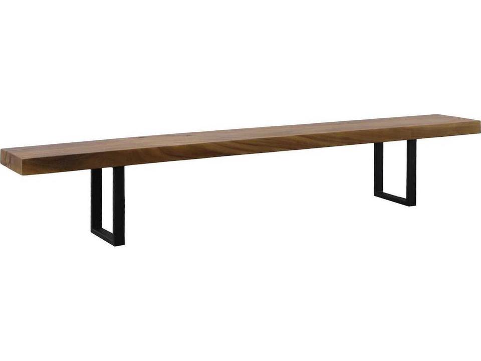 Origins Straight Edge Accent Bench in Natural Brown Chamcha Wood