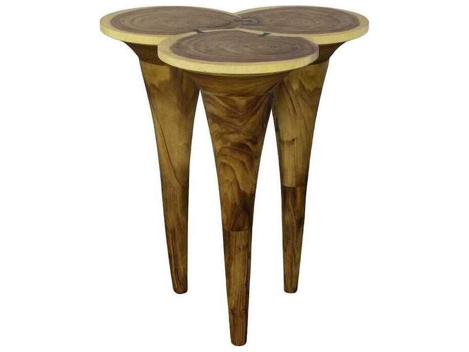 Origins Marley Round Bar Table in Natural Chamcha Wood