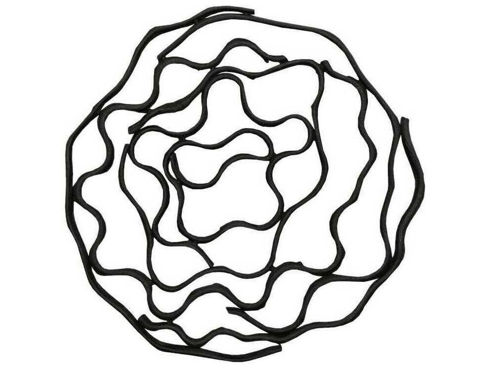 Vine Wall Flower Black Modern Organic Decor