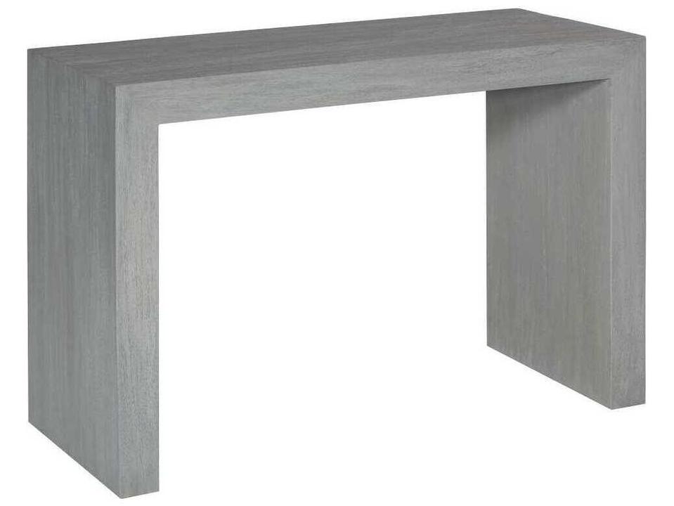 Waterfall Rectangular Console Table in Weathered Gray Suar Wood
