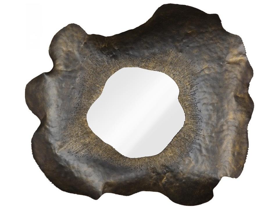Bloom Black and Silver Metal Wall Mirror Large