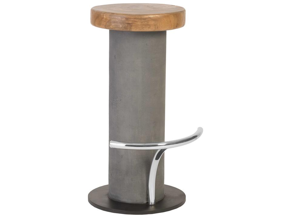 Brown Grey Acacia Wood Bar Stool