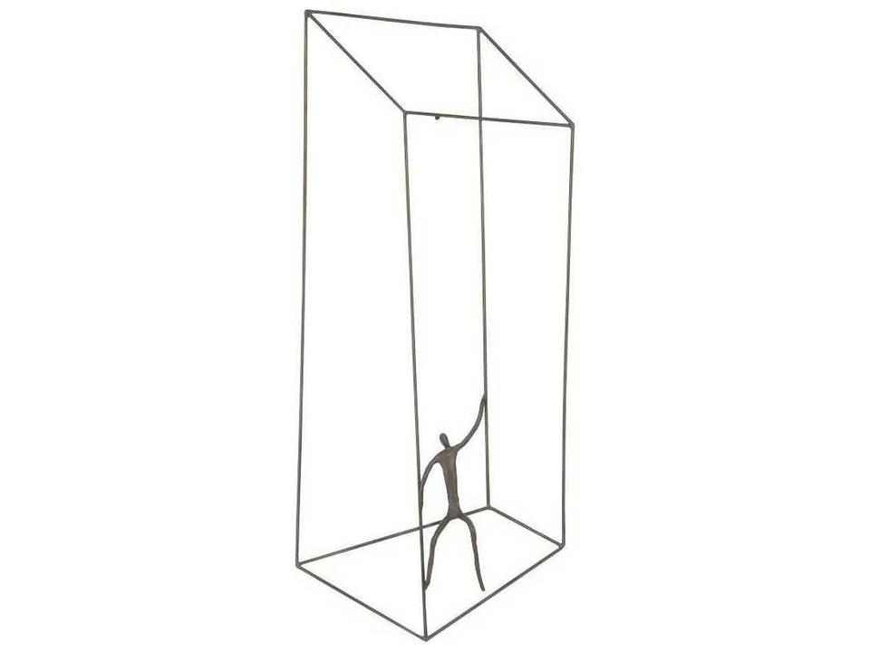 Perspective Rectangular Metal Wall Art in Rust