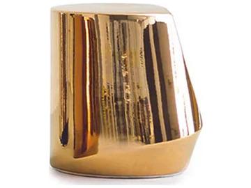 Haik Round Coffee Table in Gold Ipergres Ceramic