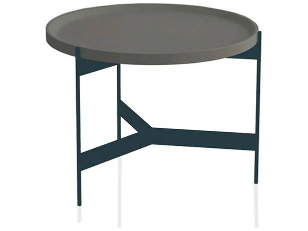 Abaco Tall Round Coffee Table Piombo Base Lavagna Top