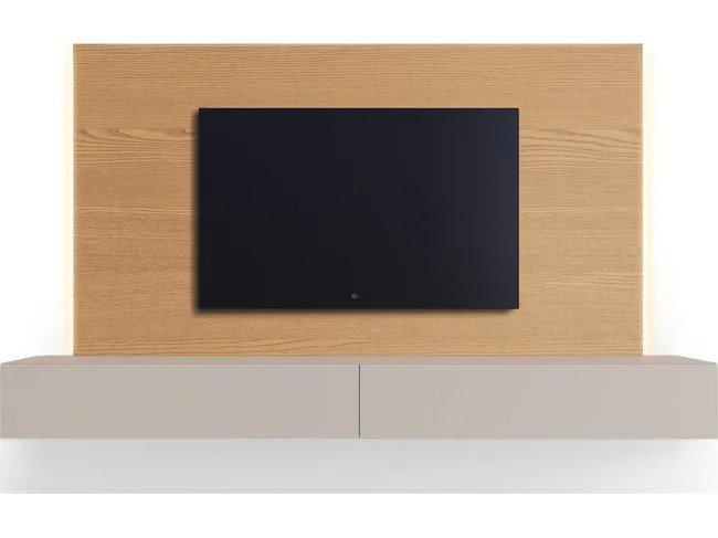 People 94-Inch Wall Unit in Natural Ash and Ecru Matt Lacquer