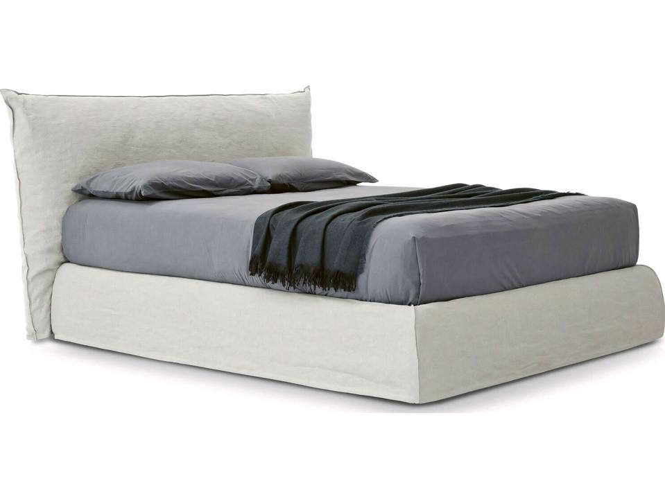 Piumotto King Upholstered Platform Bed with Storage in Gray