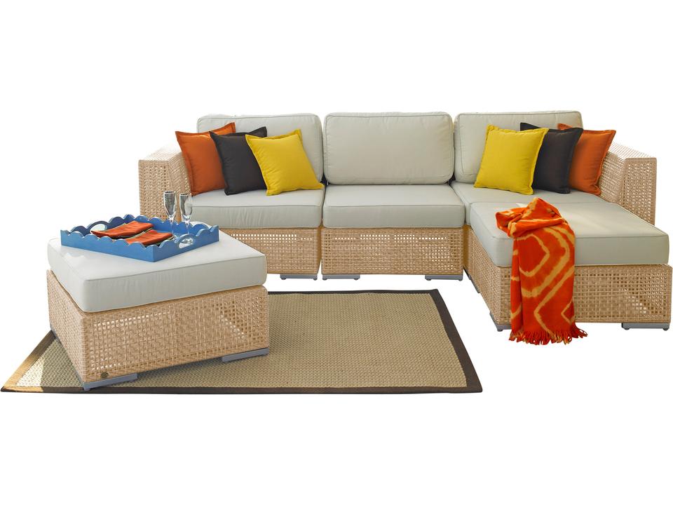 Austin 5-Piece Modular Outdoor Sectional Lounge Set with Cushions