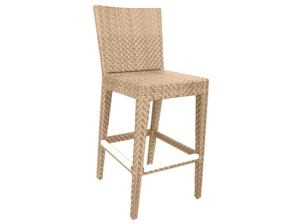 Outdoor Austin Aluminum Wicker Honey Bar Stool