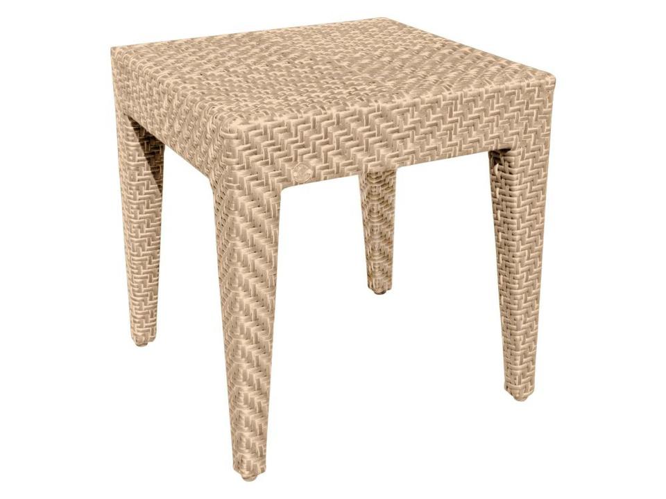 Austin Square Outdoor End Table in Honey Wicker