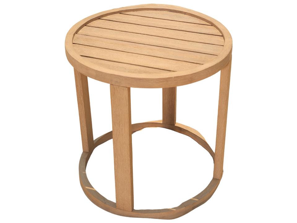 Cabo End Table with Slatted Acacia Wood Top in Natural