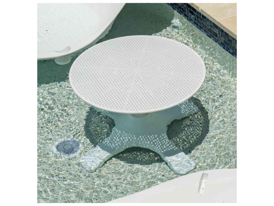 Wave In-Pool End Table in White