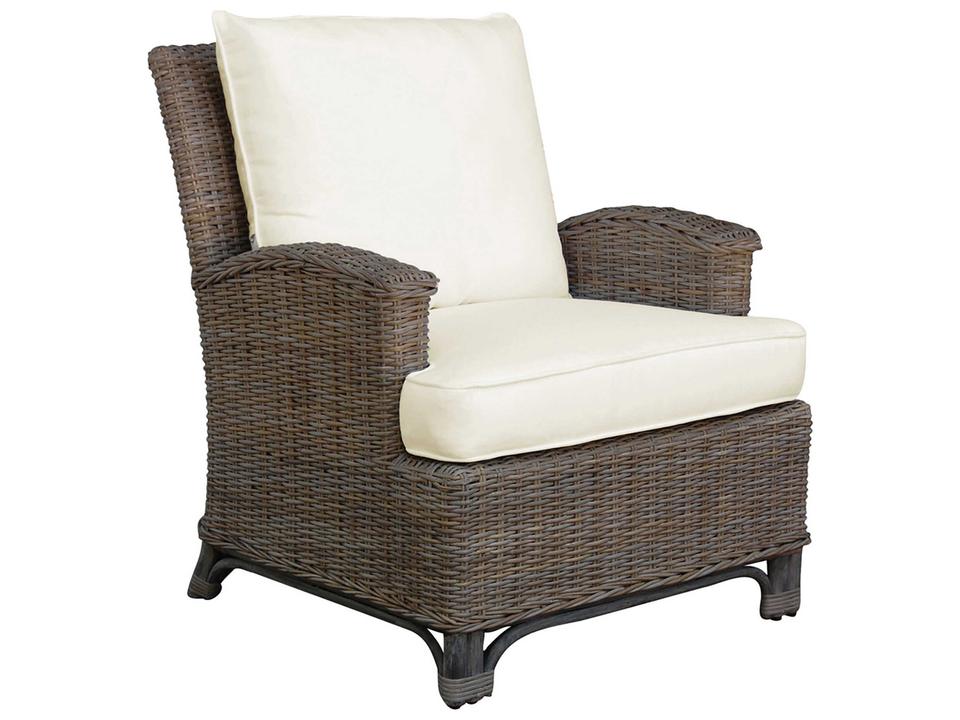 Exuma Wicker Lounge Chair in Kubu Grey