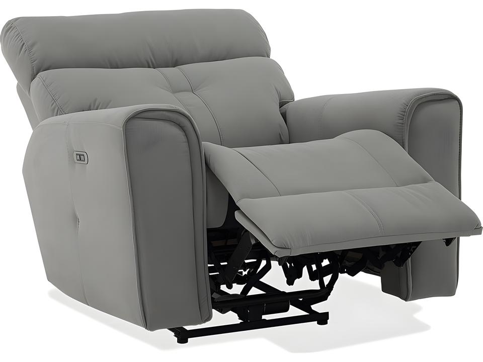 Washington Leather Upholstery Rocker Power Recliner with Power Headrest