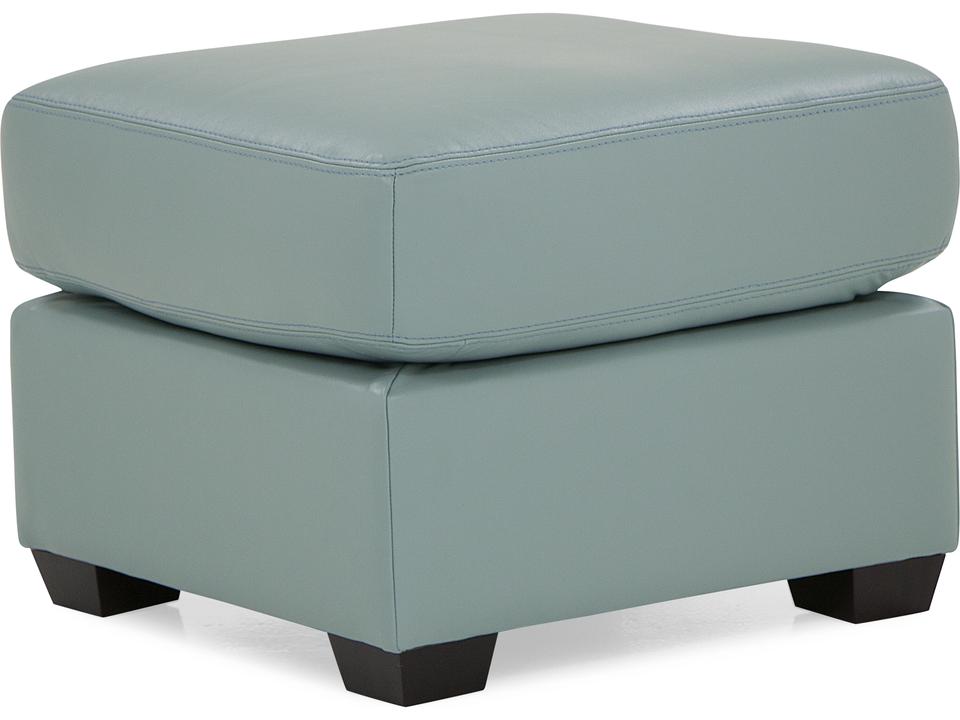 Creighton Ottoman Upholstered in Custom Fabric or Leather with Espresso Legs