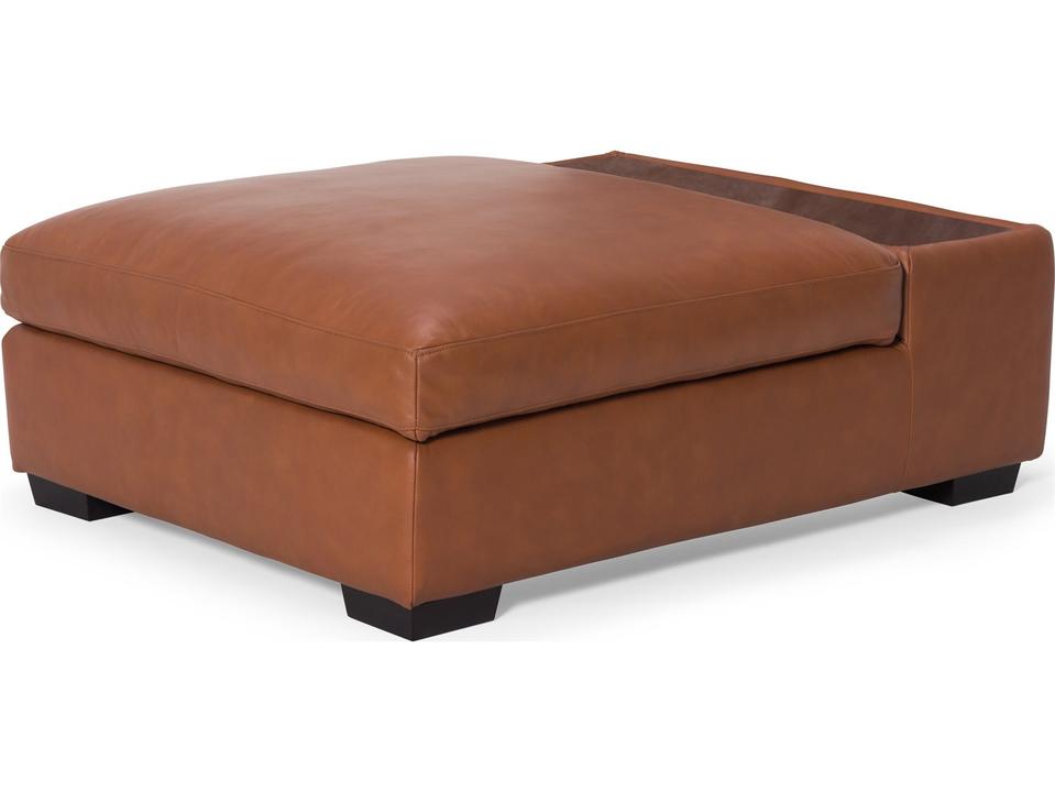 Madison Track Arm Storage Ottoman with 12-inch Table