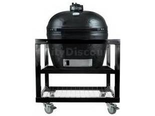 Primo Oval Junior Charcoal Grill with Stainless Steel Cart