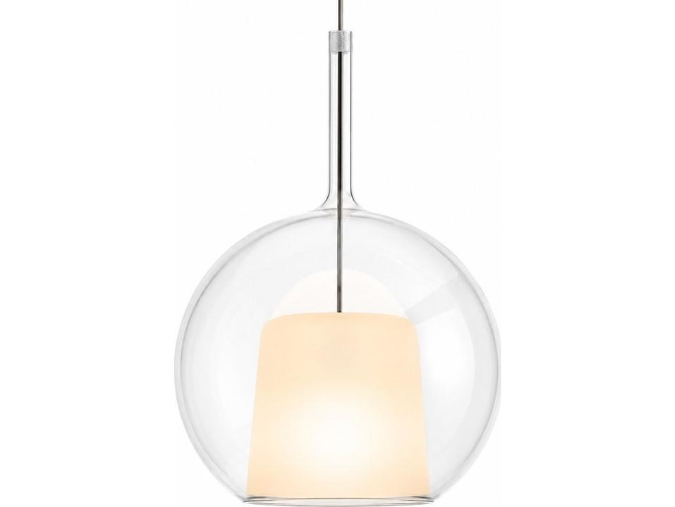 Glo Maxi 1-Light Transparent Glass Clear Globe Pendant